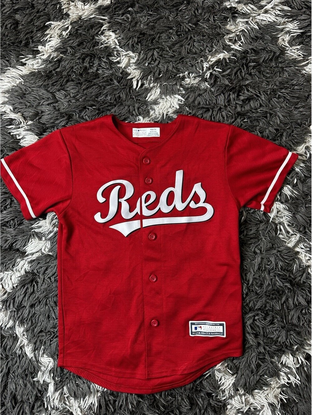MLB Cincinnati Reds Genuine Merchandise Baseball Jersey Youth S 8 De La Cruz #44